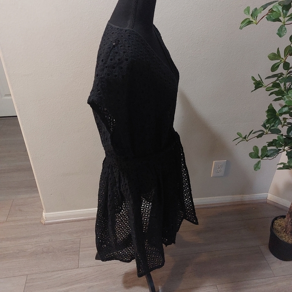 Banana Republic Women's Black Embroidered Dress Size 12 - Picture 2 of 10